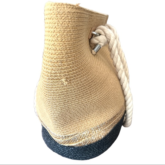 Straw Tote Beach Summer Bag with Rope Handles - Picture 6 of 9